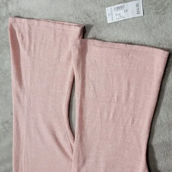 Dressbarn Womens Open Front  Linen Blend Cardigans Pink M Sz 1 X - Picture 9 of 9